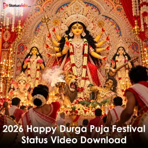2026 Happy Durga Puja Festival Status Video Download