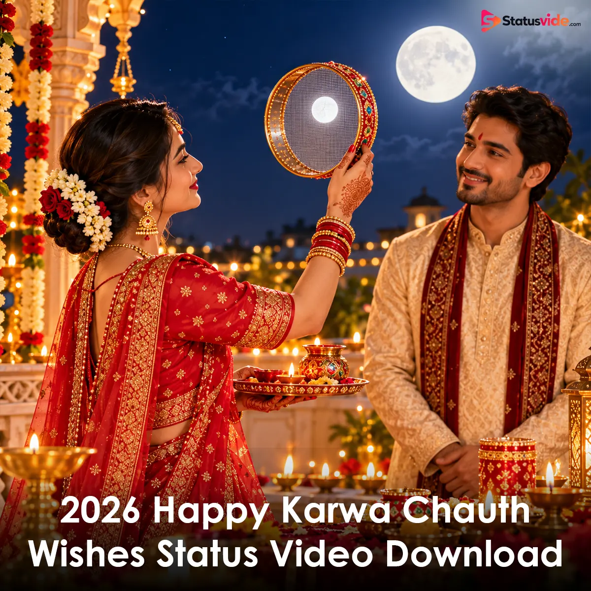 2026 Happy Karwa Chauth Wishes Status Video Download